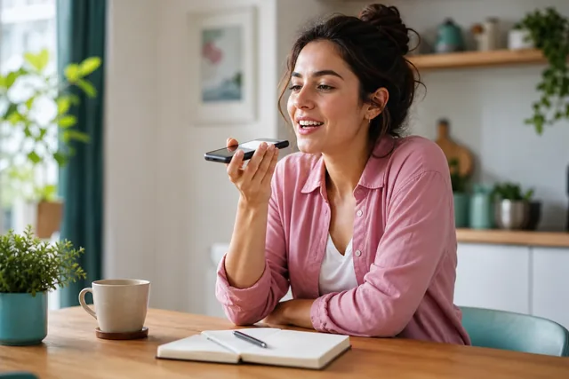 Learner using HablaYa voice practice on a phone